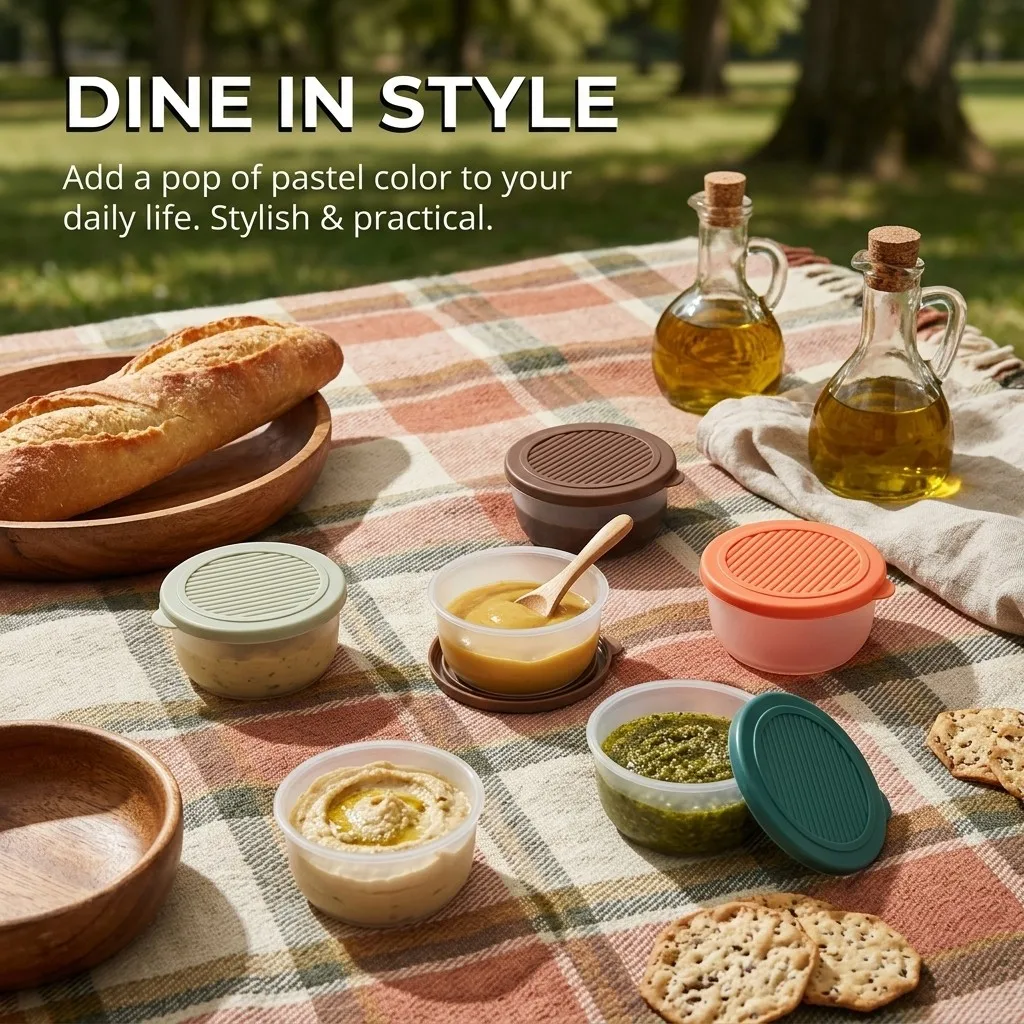 2/6 ชิ้น กล่องใส่ซอสพลาสติกขนา - Sauce Dipping Cup บทวิจารณ์และราคา