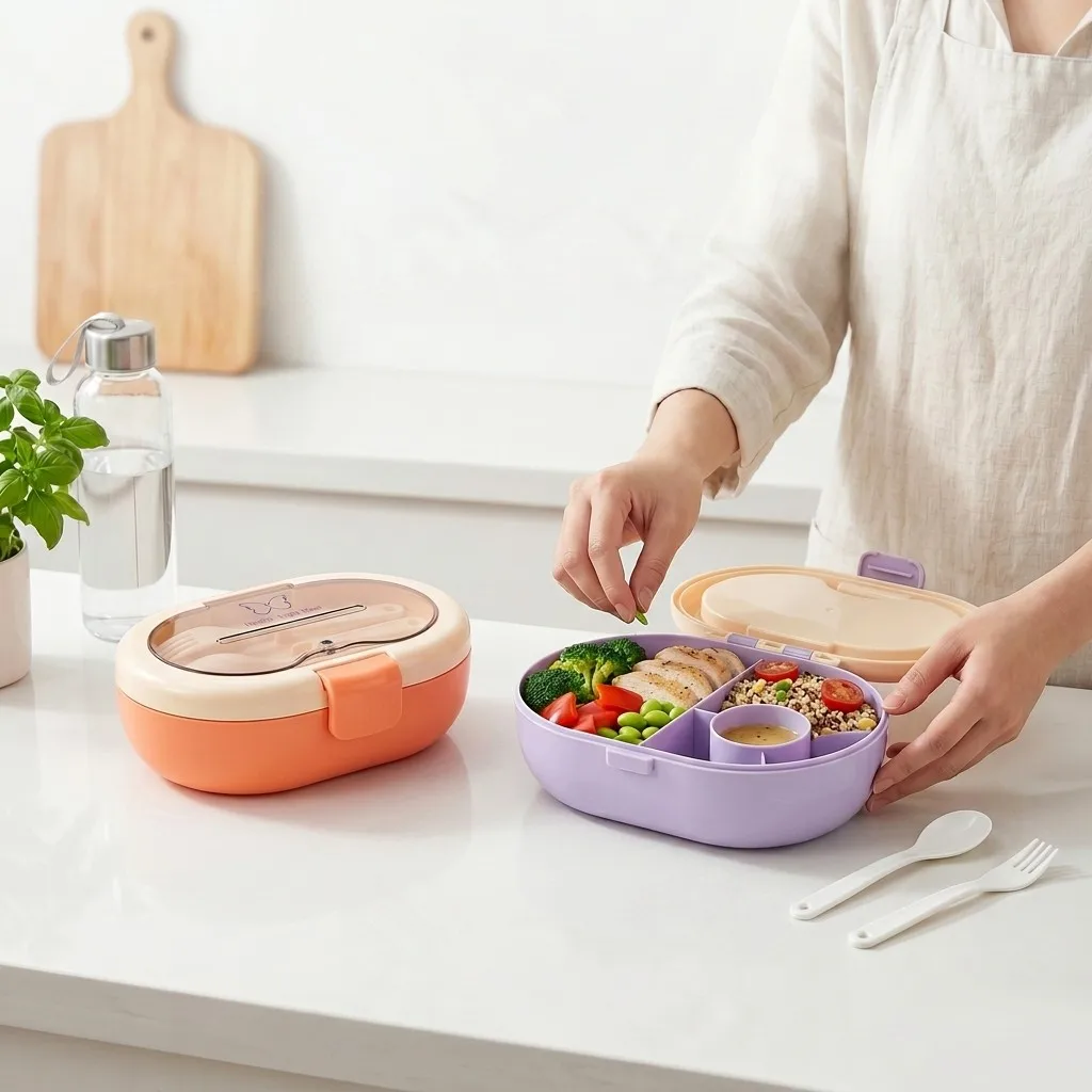 กล่องข้าวพลาสติกแบบพกพาสำหรับเ - Meal Prep Or Prep Meal บทวิจารณ์และราคา