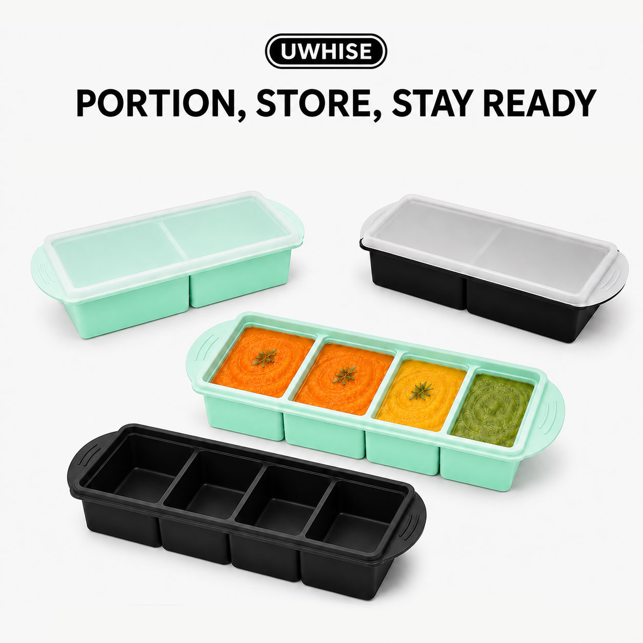 ถาดซิลิโคนสำหรับแช่แข็งซุป Uwh - Meal Prep Template บทวิจารณ์และราคา