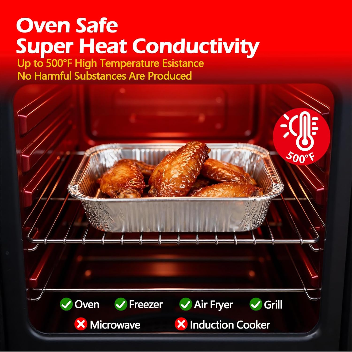 ถาดอลูมิเนียมฟอยล์ขนาด 8x8 นิ้ - Meal Prep Or Prep Meal บทวิจารณ์และราคา
