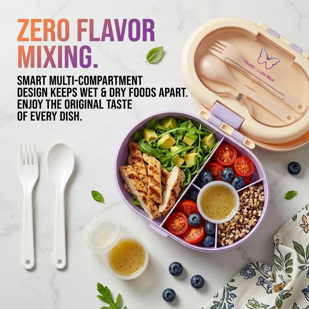 กล่องเบนโตะพลาสติกแบบแบ่งช่อง  - Meal Prep Or Prep Meal บทวิจารณ์และราคา