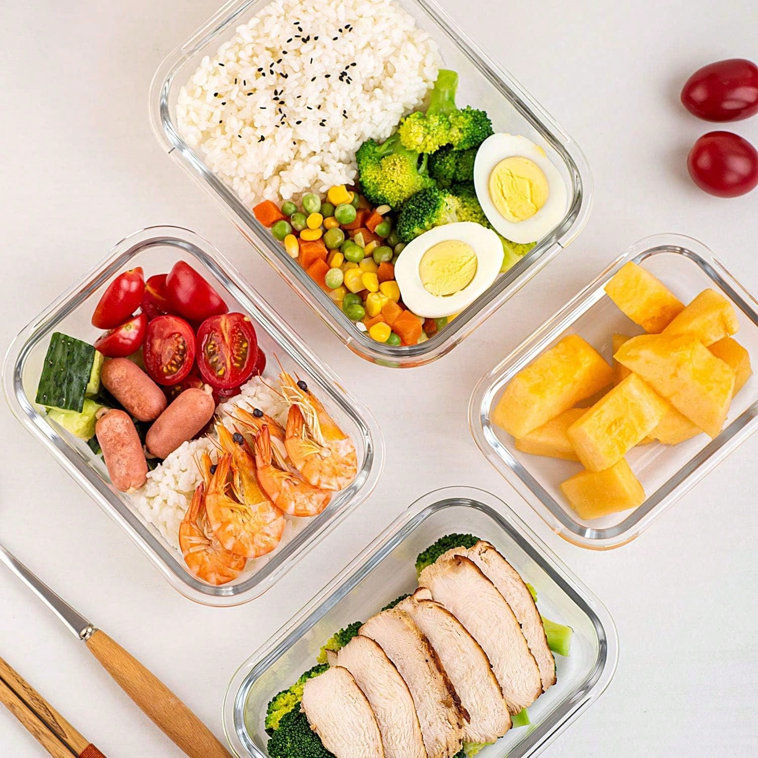 ชุดกล่องแก้วสำหรับเตรียมอาหาร  - Meal Prep Kitchen บทวิจารณ์และราคา