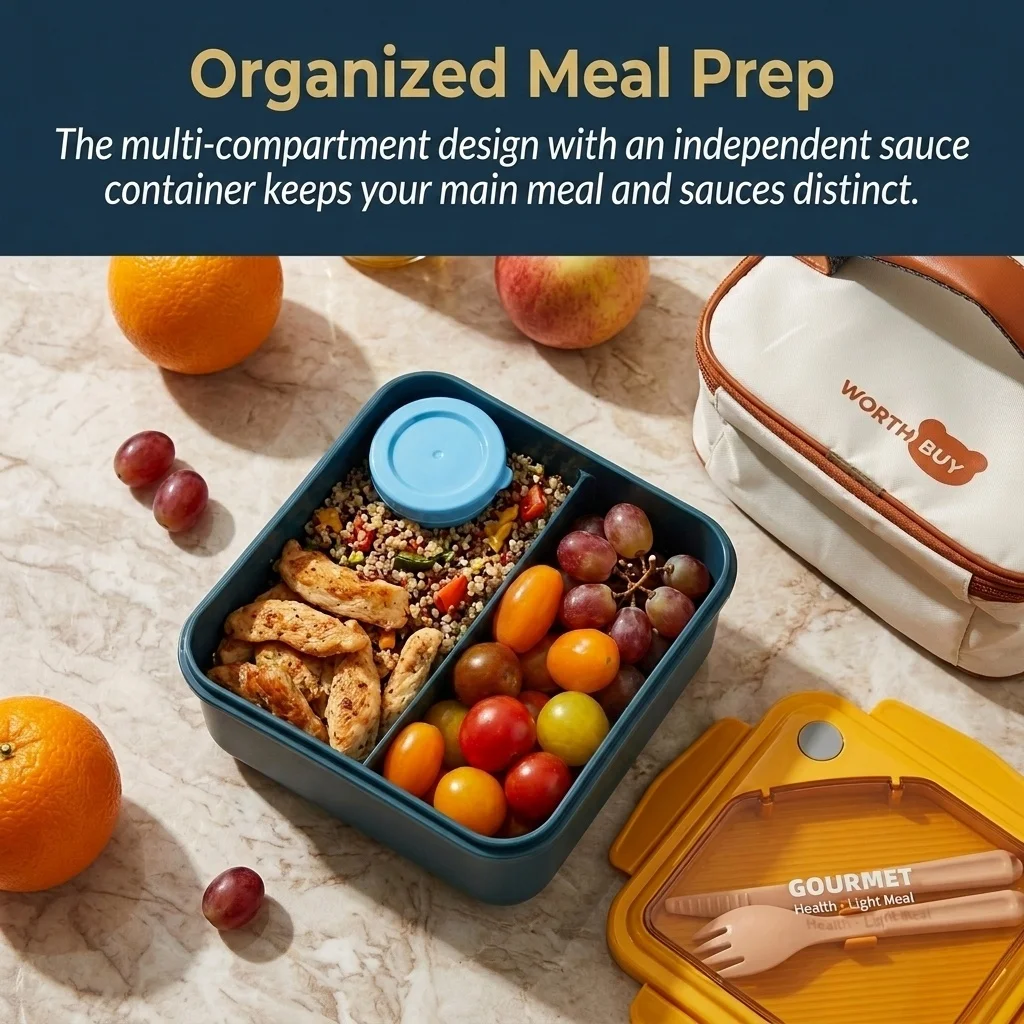 กล่องอาหารกลางวันพลาสติกแบบแบ่ - Meal Prep Or Prep Meal บทวิจารณ์และราคา