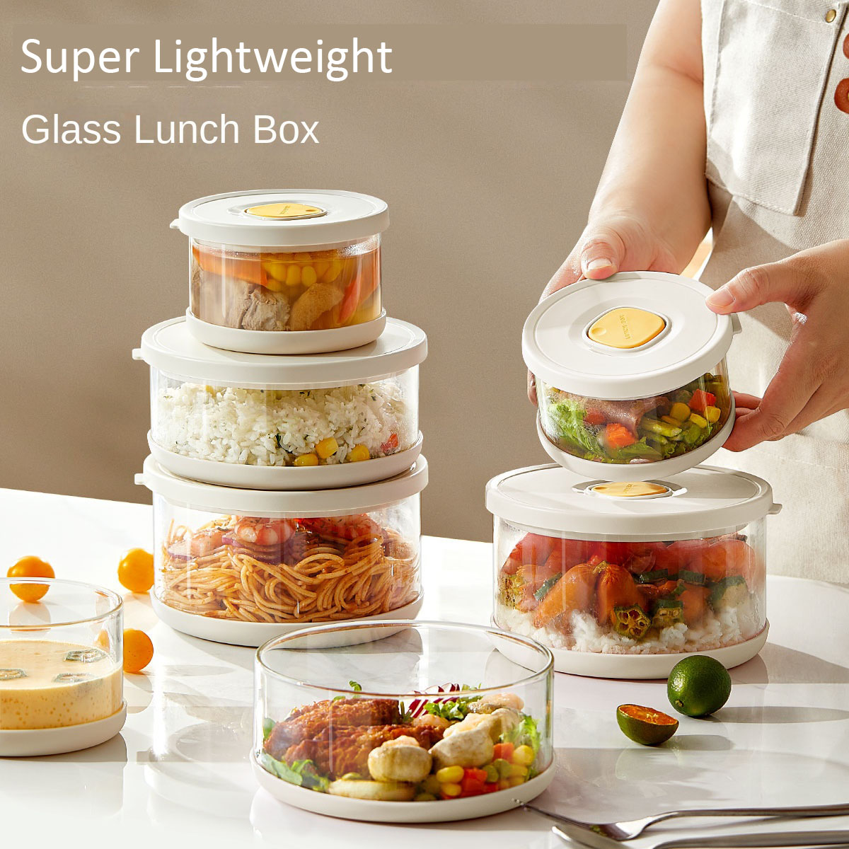 ชามแก้วพร้อมฝาปิดสนิท สำหรับใส - Meal Prep With Rice บทวิจารณ์และราคา