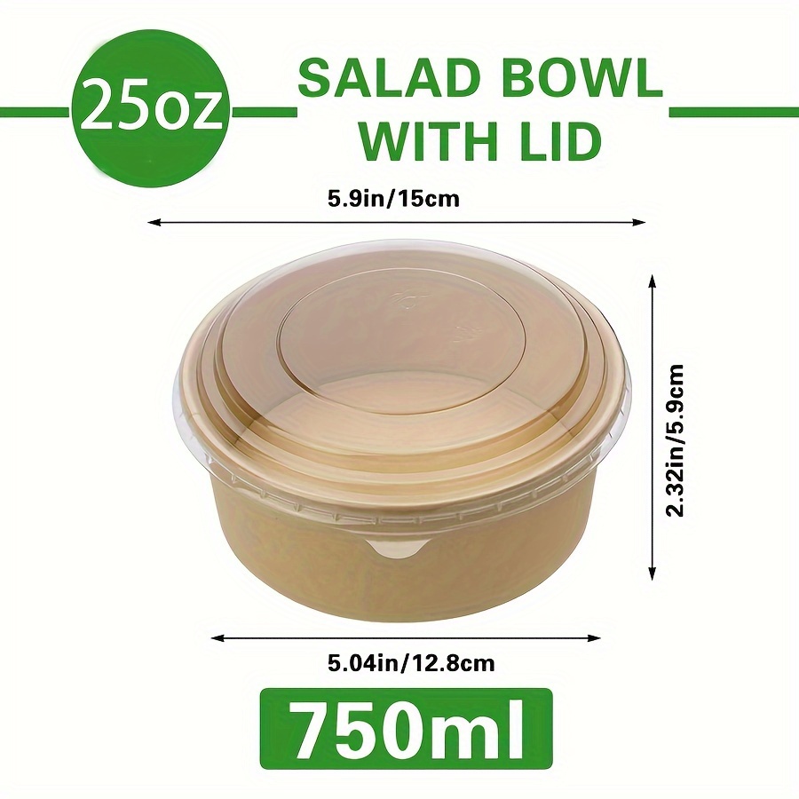 ชามกระดาษขนาด 25 ออนซ์/750 มล. - Meal Prep Kitchen บทวิจารณ์และราคา