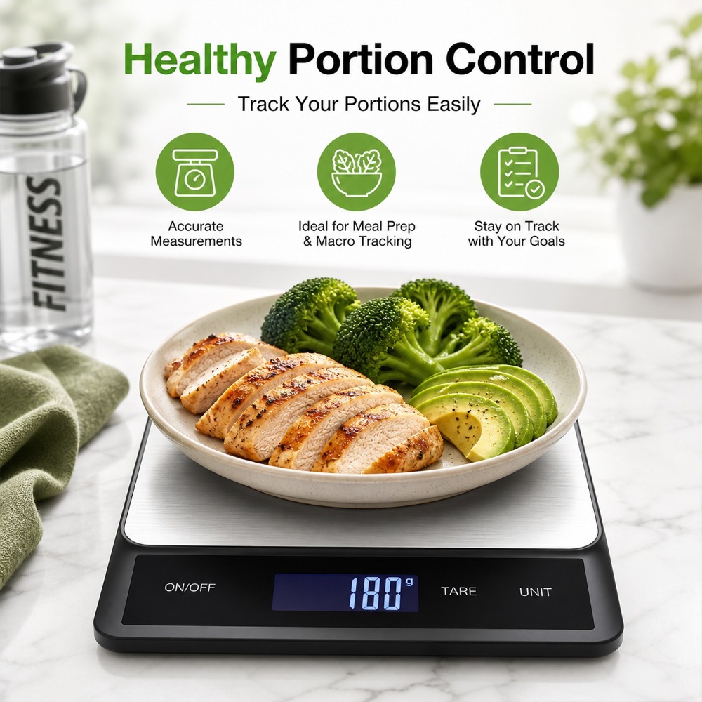 เครื่องชั่งอาหารดิจิตอลกันน้ำ  - Meal Prep Kitchen บทวิจารณ์และราคา
