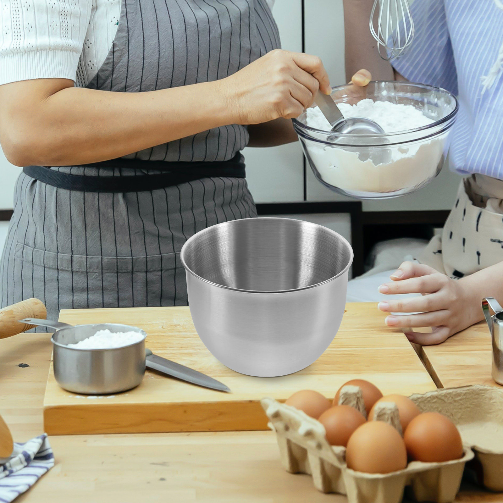 ชามผสมสแตนเลสหนา ชามโลหะหนาสำห - Meal Prep Kitchen บทวิจารณ์และราคา